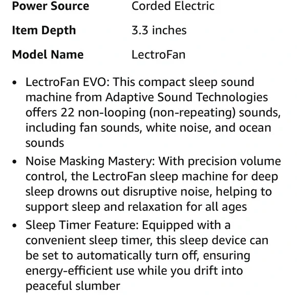 LectroFan EVO White Noise Machine - Picture 2 of 4
